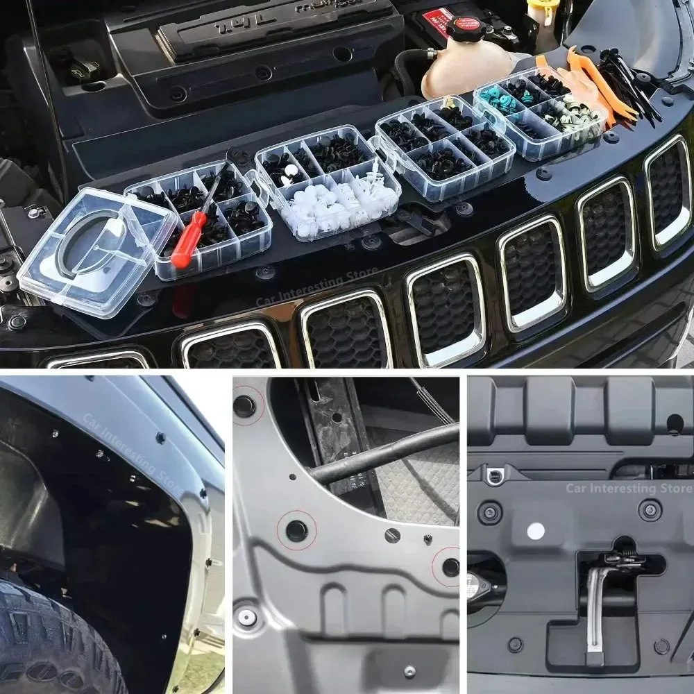 Auto-Befestigungsclips-Set, Kotflügel-Nieten, Kunststoffclips – Bild 2