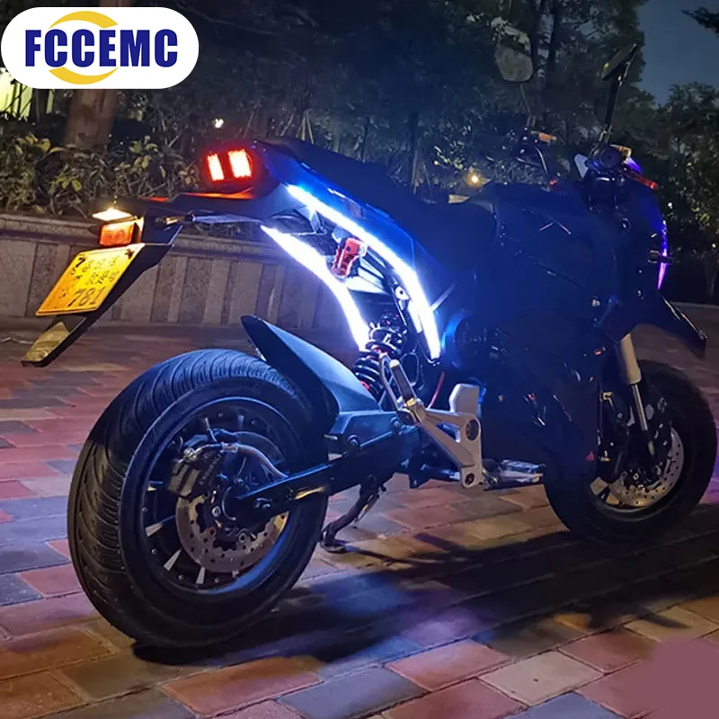 Motorrad Blinker Lichter LED Tagfahrlicht Rücklicht DRL Wasserdichte Dekoration Streifen Bremse (2 Stück)