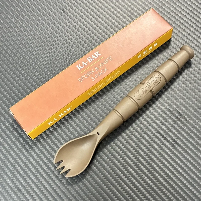 Taktisches Mini-Besteck-Set, EDC, Outdoor-Multifunktionswerkzeug, Gabel, Löffel, Messer, Combo, Camping