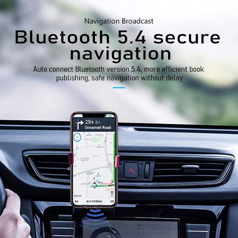 Bluetooth 5,4 FM Sender Mit Mikrofon Freisprechen Anruf USB Wireless – Bild 3