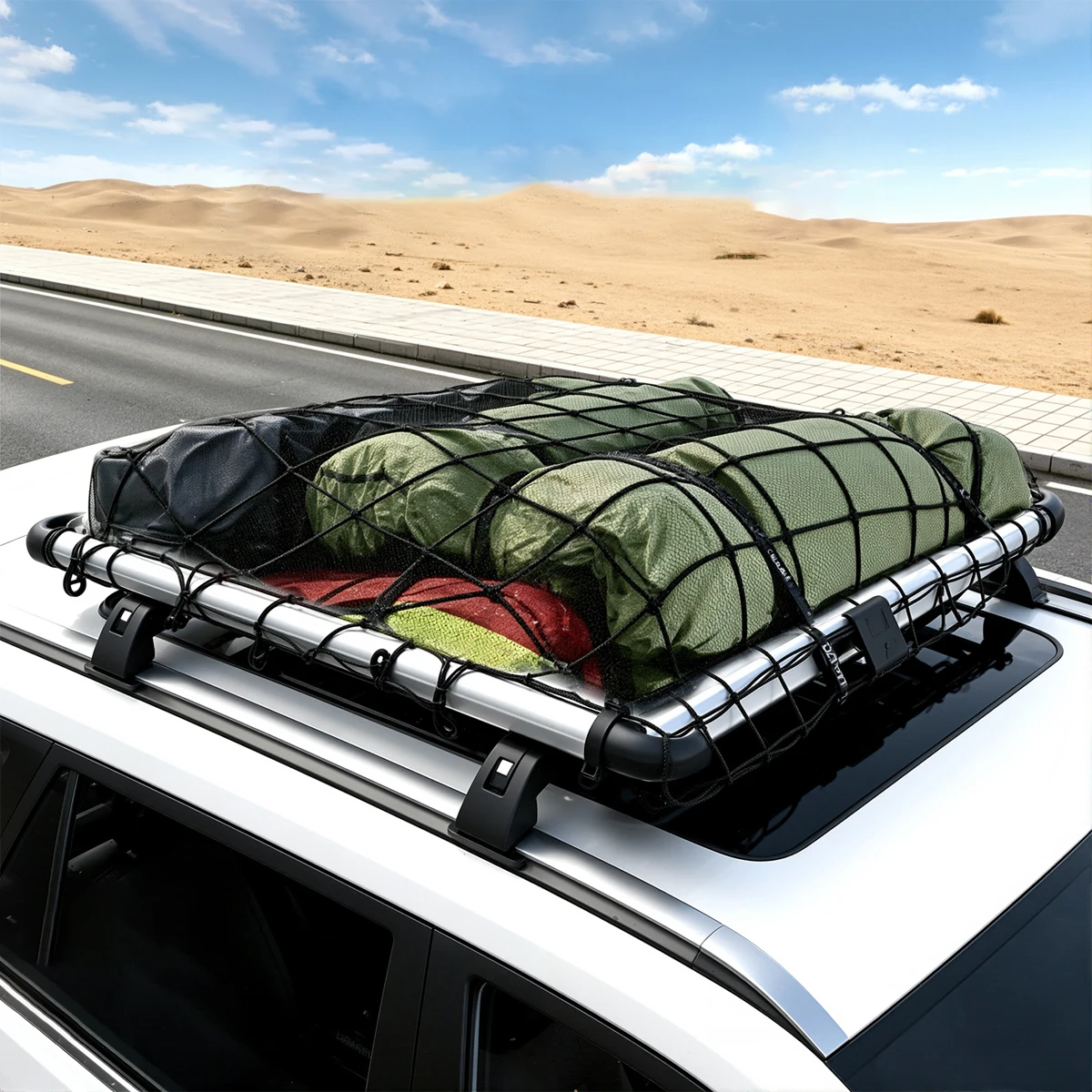 Auto-Dachgepäcknetz, Elastischer Gepäckorganizer – Bild 4