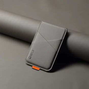 Premium PU-Leder Magnetischer Telefonkartenhalter, RFID Anti-Skimming Geldbörse Kompatibel mit Magnetischer