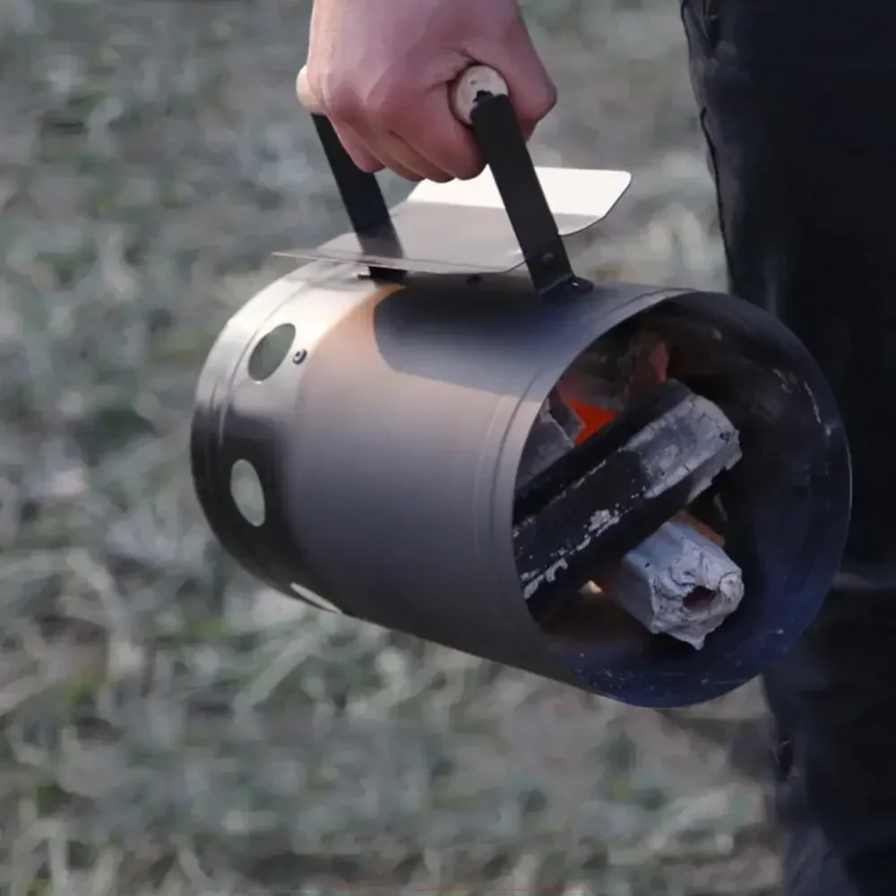 Spark Bucket Holzkohleimer Holzkohlezündung Holzkohleimer Grillofen – Bild 2