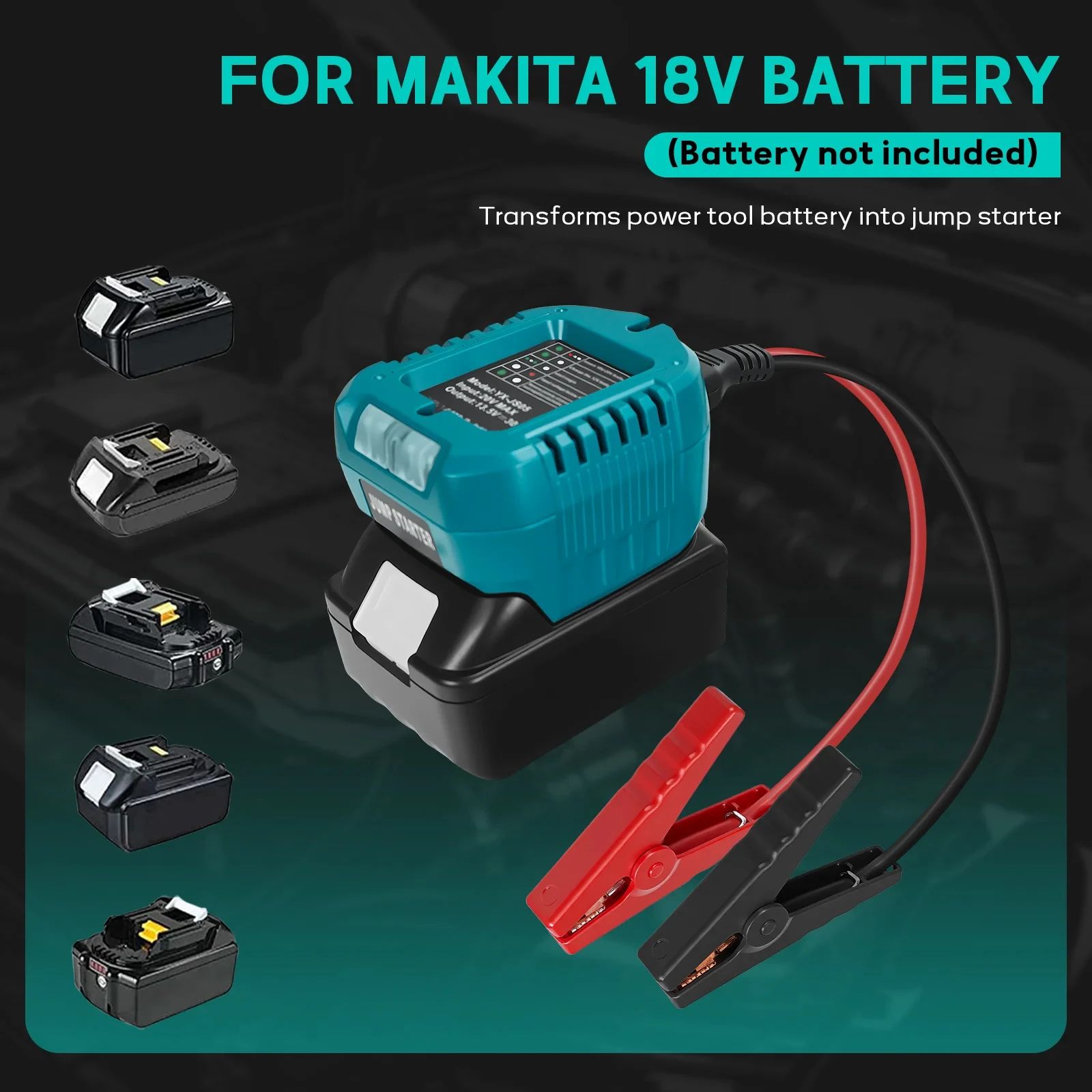 Auto Starthilfe Adapter für Makita 18V Lithium-Batterie Booster Auto – Bild 4