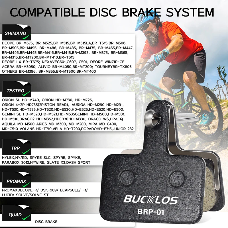 BUCKLOS Harz Scheibenbremsbelag Für SHIMANO B01S Verschleißfeste – Bild 2