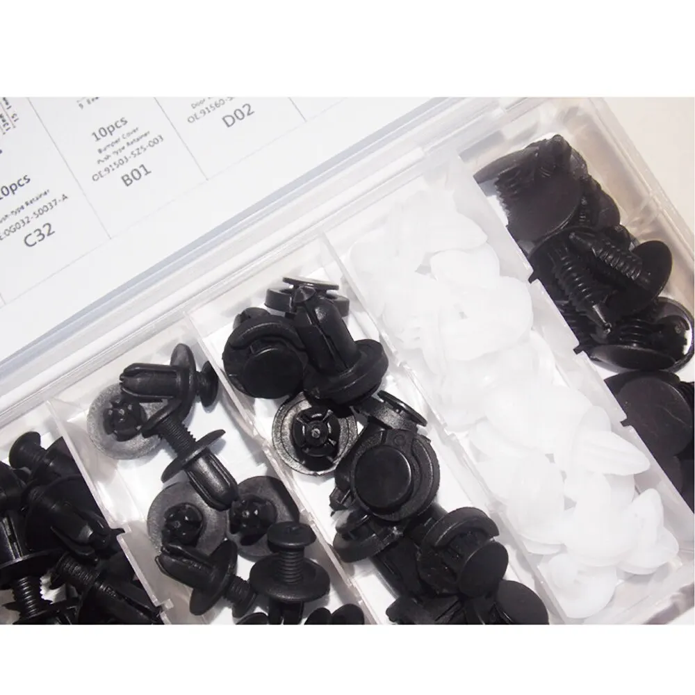 Auto Befestigungs clip Kit Kotflügel Niet clips Karosserie (100 Stück) – Bild 5
