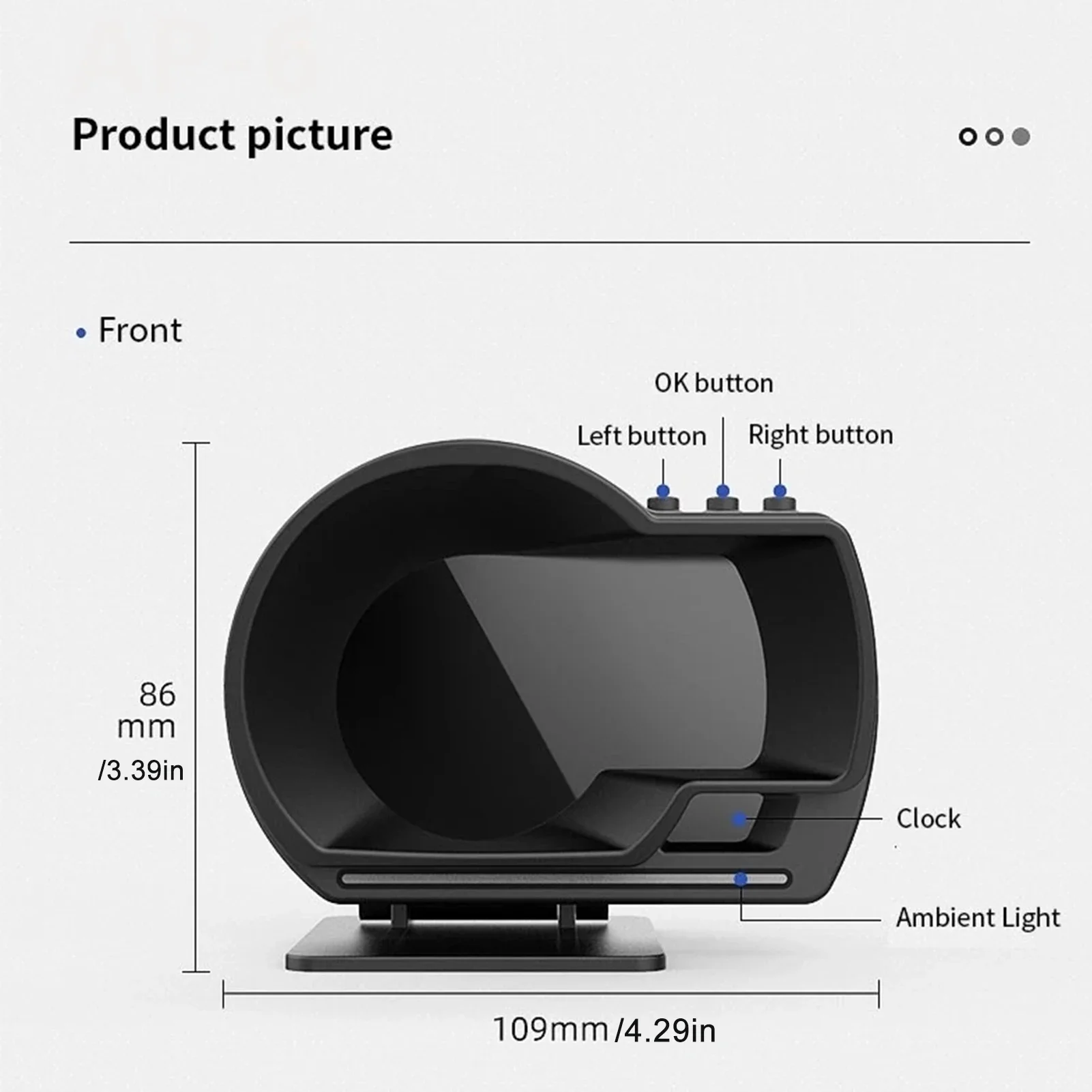 Head-Up-Display OBD2 + GPS Smart Gauge Auto HUD Tachometer Turbo RPM – Bild 5