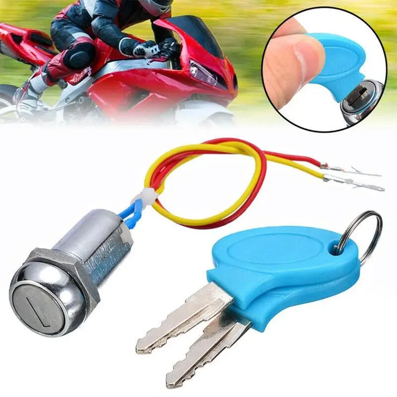 Neuankömmling 1 Satz 2-Draht-Schlüssel Zünd schalter Schloss Motorrad Go Kart Roller Fahrradsc halter