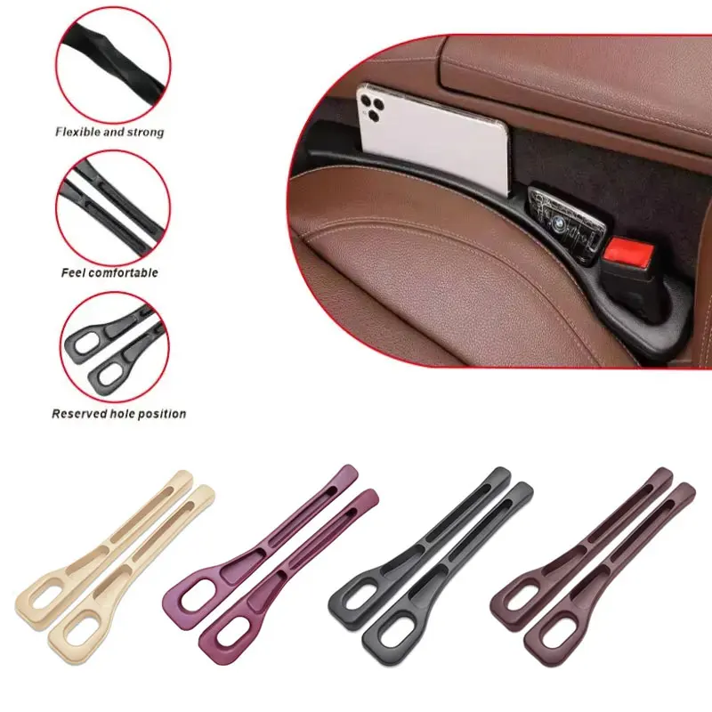 Auto Sitz Lücke Füllstoff Organizer Wasserdichte Auto Sitz Lücke Stecker Streifen mit 2 Rillen Sitz (2 Stück)