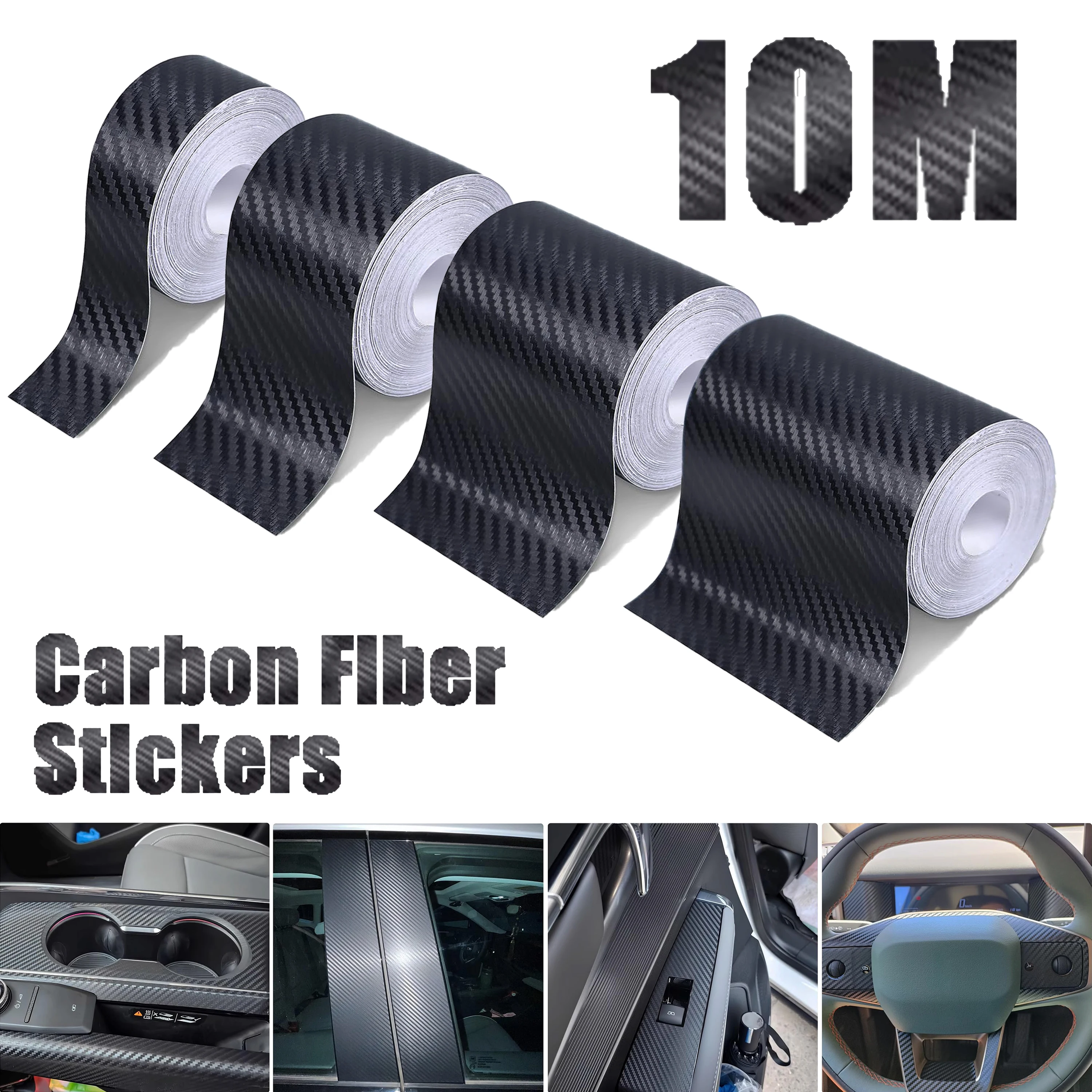 Carbon Fiber Automotive Klebeband Rolle Matte Schwarz Schutz Auto Film Selbst-Klebe Film 3D Vinyl Auto Film