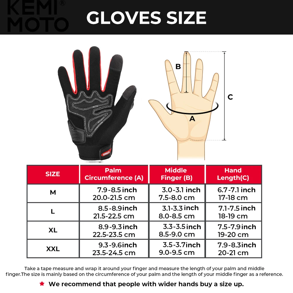 KEMIMOTO Sommer Motorrad Handschuhe CE Reiten Handschuhe Knuckle – Bild 6