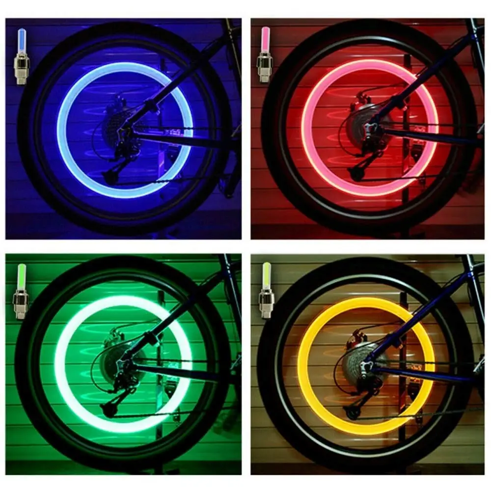 Auto Motorrad Fahrrad Reifen Ventil Kappen Licht LED Neon-Blitz Lampe – Bild 2