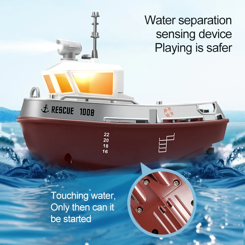 ZWN 1/32 RC-Boot mit Lichtern, leistungsstarkes Dual-Motor, 2,4 G – Bild 2