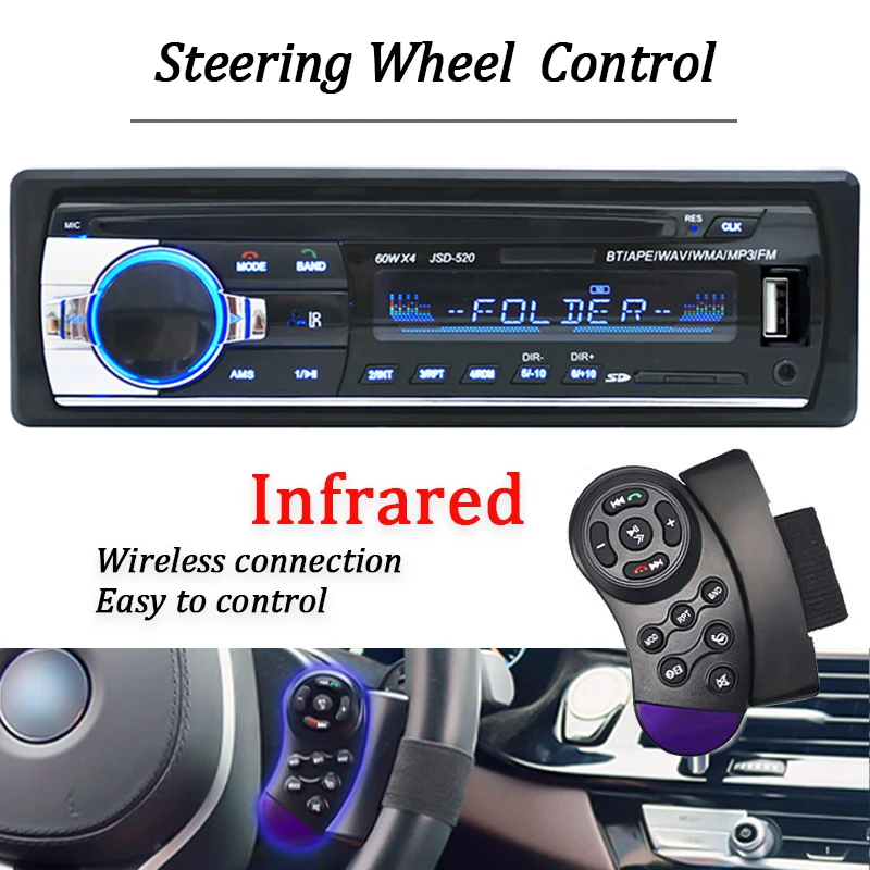 Autoradio-Stereo-Player, digitaler Bluetooth-Auto-MP3-Player, 60 W x 4 – Bild 4