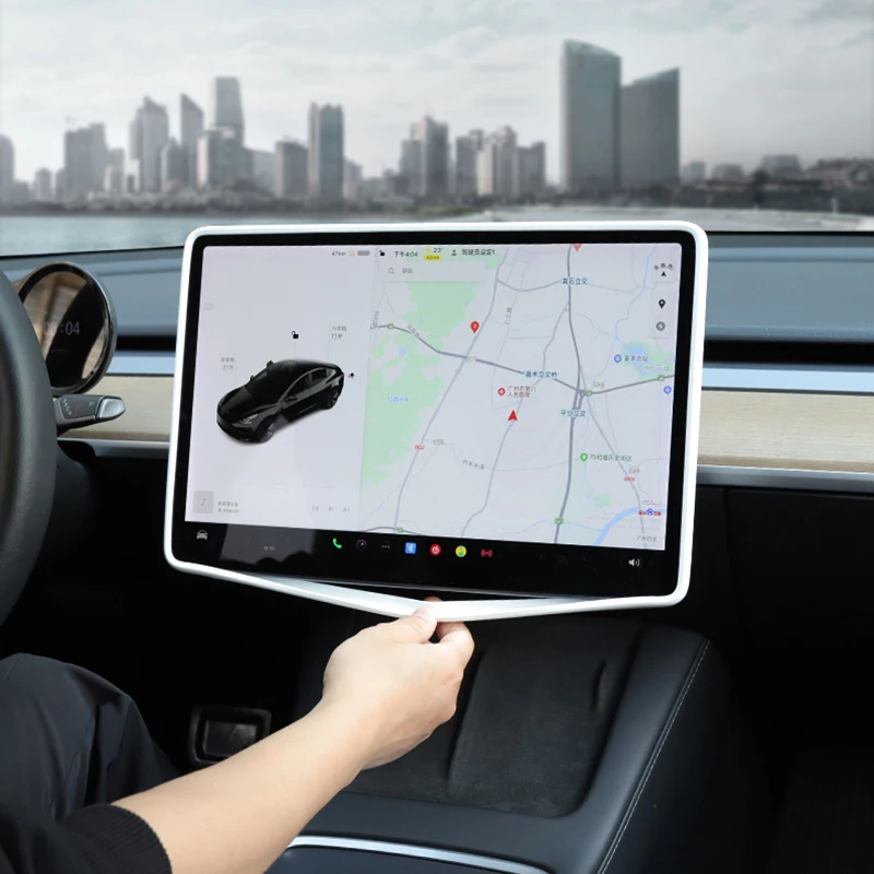 Tesla Modell 3Y Auto Silikon Bildschirm Rahmen Display Rand Schutz – Bild 4