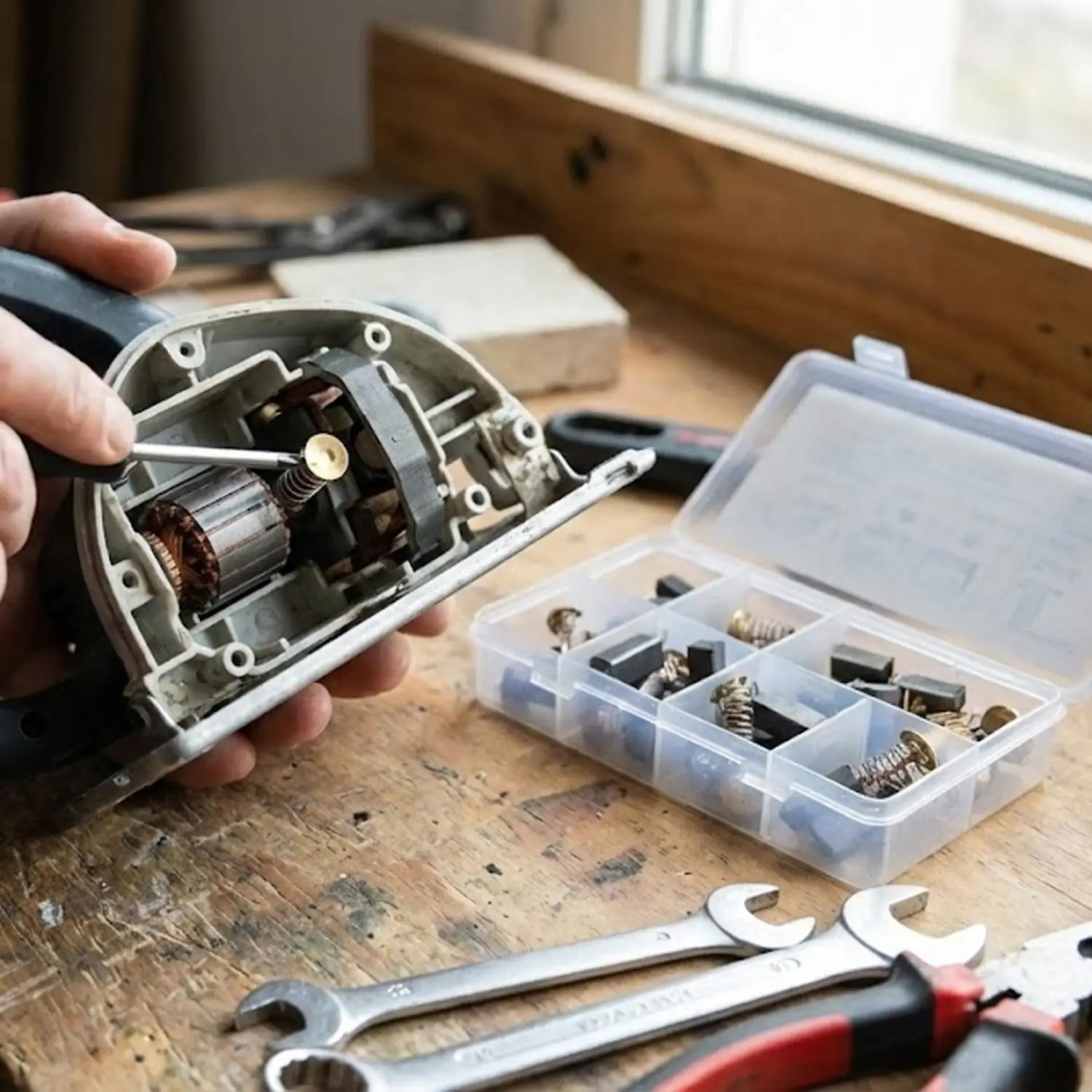 100/50x Kohlebürsten-Reparaturset Elektrowerkzeug Elektromotor – Bild 5