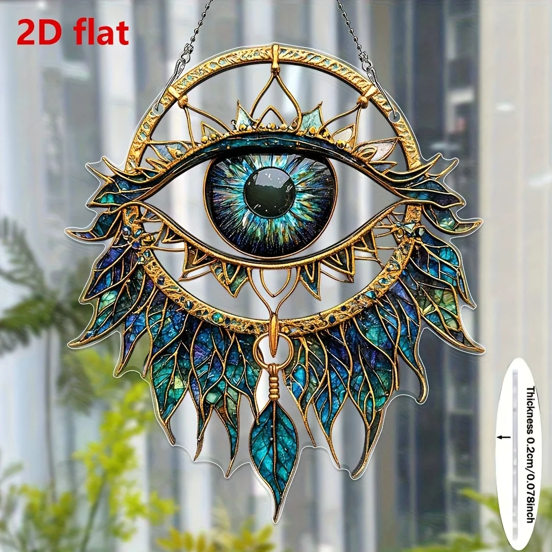 1PcEvil Eyes Hängende Dekoration Hängen Anhänger Windspiel Suncatcher Hause Fenster Ornament Garten Decor Auto