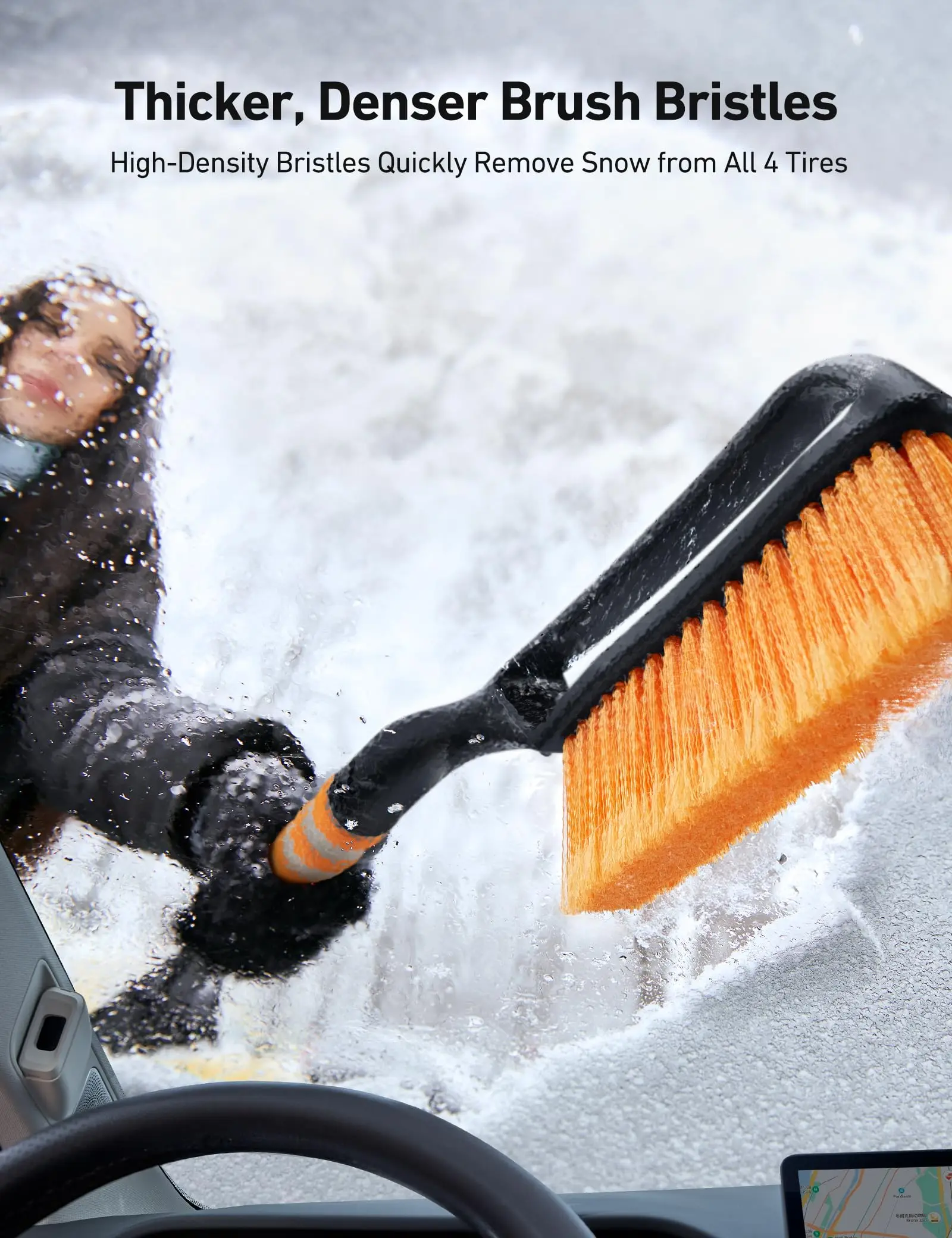 68 cm große Schneebürsten und Eiskratzer für die Windschutzscheibe des – Bild 3