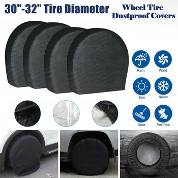 30-32'' wasserdichte Reifenabdeckungen Rad & Reifen RV Trailer Camper Sonnenschutz (4 Stück)