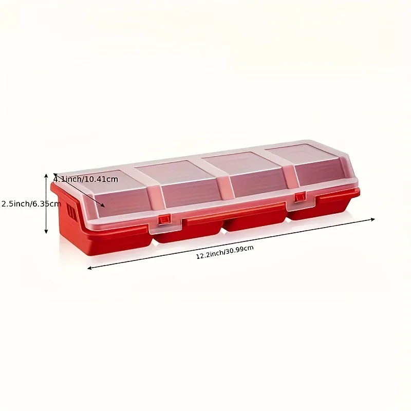 Organizer-Box mit mehreren Fächern für Schrauben und Kleinteile - robuste Aufbewahrungsbox aus (2 Stück)