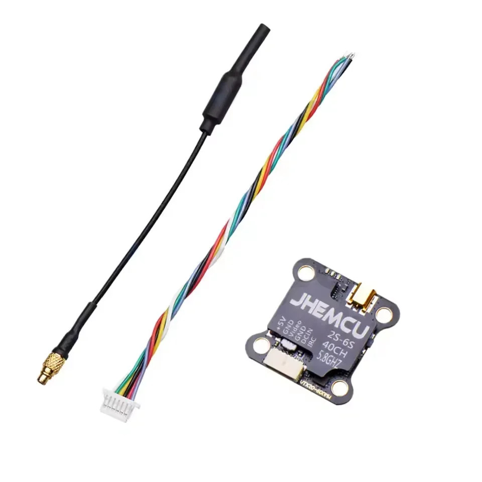 JHEMCU VTX20-600 5.8G 40CH VTX 25-600mW Umschaltbarer Pit-Modus 7-26V für FPV Racing Drohne RC Quadcopter
