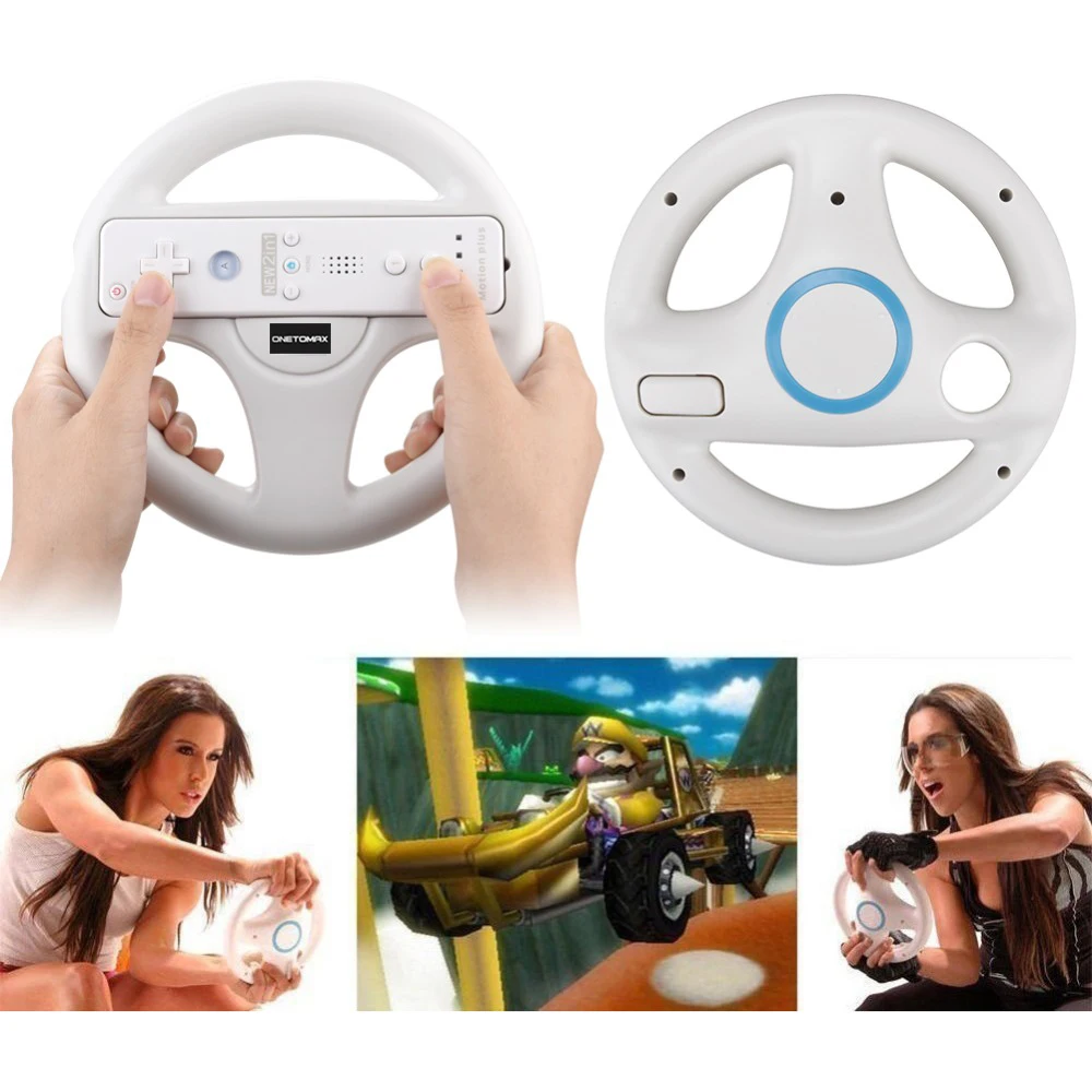 Lenkrad für Nintendo Wii-Fernbedienung Mario Kart Racing Games Schwarz – Bild 6