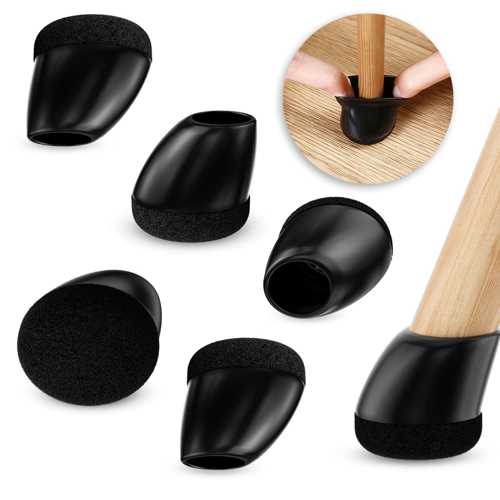 Stuhlbein-Bodenschoner, Fußabdeckung, dicke Wickel-Filzgleiter, Silikon, Möbel 15 ° -25 ° Tischfüße (8 Stück)