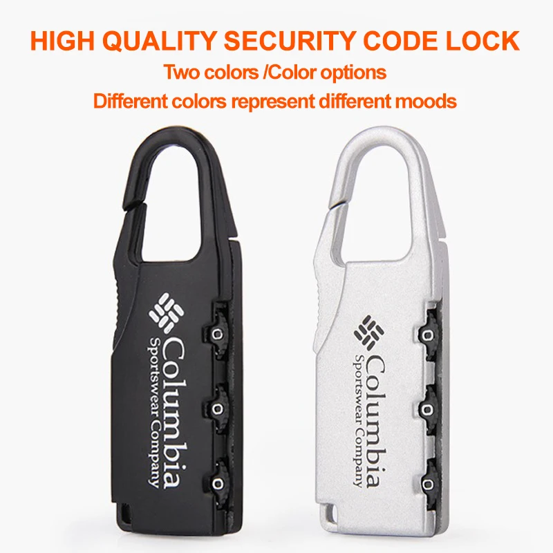 Legierungs-Kombinationsschloss für Gepäck, geeignet für Reißverschlusstaschen, Rucksäcke, Handtaschen