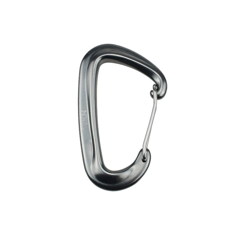 12KN Kleiner Kletterkarabiner D-Form Bergsteigen Schnalle Haken Sicherheitsschloss Outdoor Camping Wandern