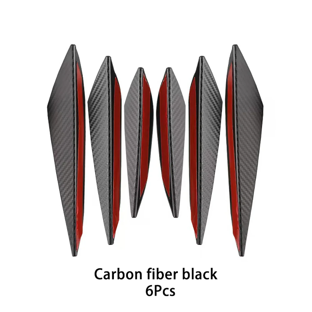 Universal Auto Frontschürze Lip Dekoration Diffusor Splitter Flossen Schwarz Carbon Faser Körper Spoiler