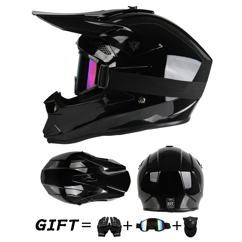 Offroad-Motorradhelm Rally Downhill Vollhelm mit Schutzbrille Geeignet – Bild 2