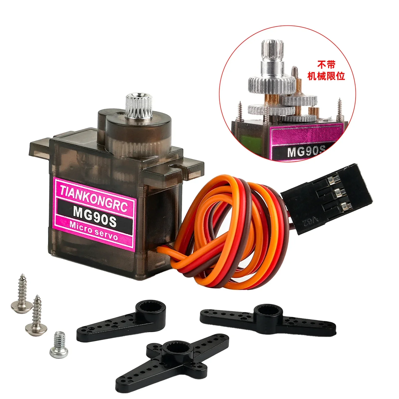 MG90S Micro-Servomotor 180/270/360 Grad Metall-/Kunststoffgetriebe 9 g – Bild 6