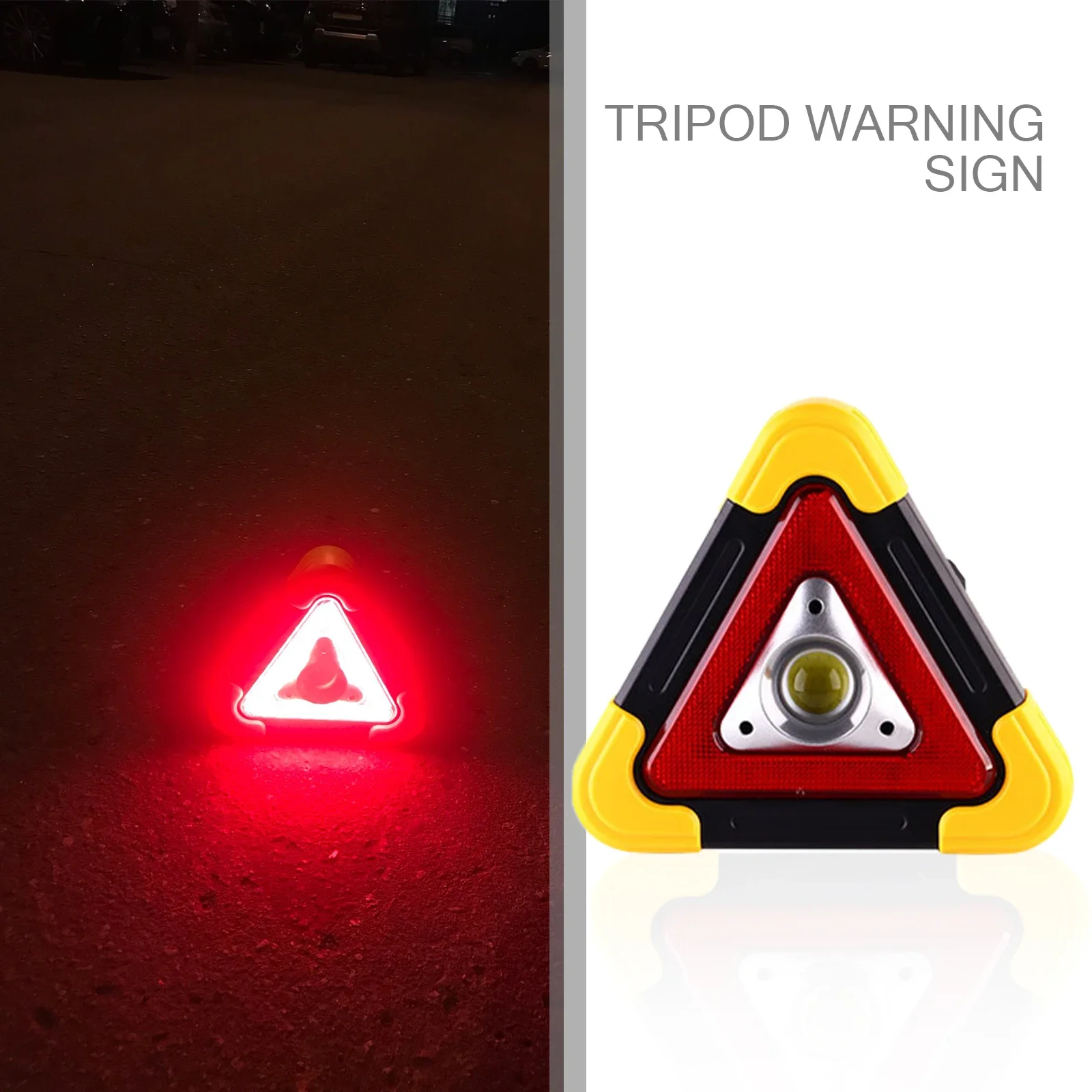 Dreieck Warnschild Dreieck Auto LED Arbeitslicht Verkehrssicherheit – Bild 3