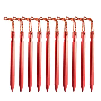 18cm Aluminium Legierung Zelt Nehmen Heringe Heavy Duty Reise Outdoor Camping Zubehör Plane (10 Stück)
