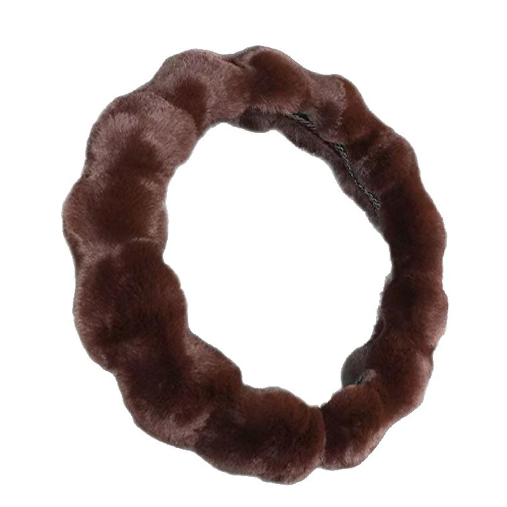 Winter Warmer Weicher Flauschiger Plüsch-Lenkradbezug Rutschfester – Bild 2