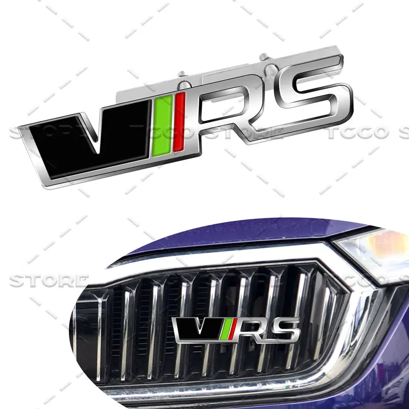 3D Chrom Metall Auto Styling VRS Logo Kühlergrill Emblem Aufkleber – Bild 5