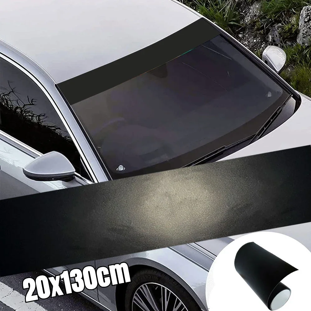 Universal Auto Außen Zubehör Auto Matte Schwarz Sonne Streifen Dekoration Styling Auto Van Windschutz Sunstrip