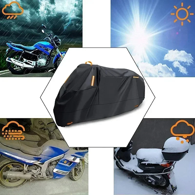 Motorradabdeckung Wasserdicht Ganzjährig Staubdicht UV-Schutz Outdoor – Bild 3