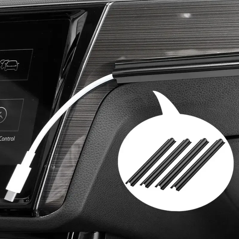 Schlankes Auto-Kabel-Organizer-Set, universelle Hülsen für einen ordentlichen, beschädigungsfreien (4 Stück)