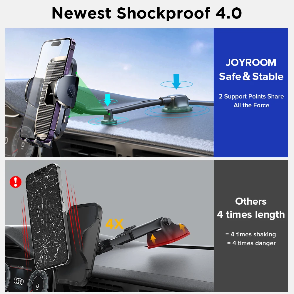 Joyroom Autotelefonhalter Halterung 360° ° Breitste Sicht, universelle – Bild 3