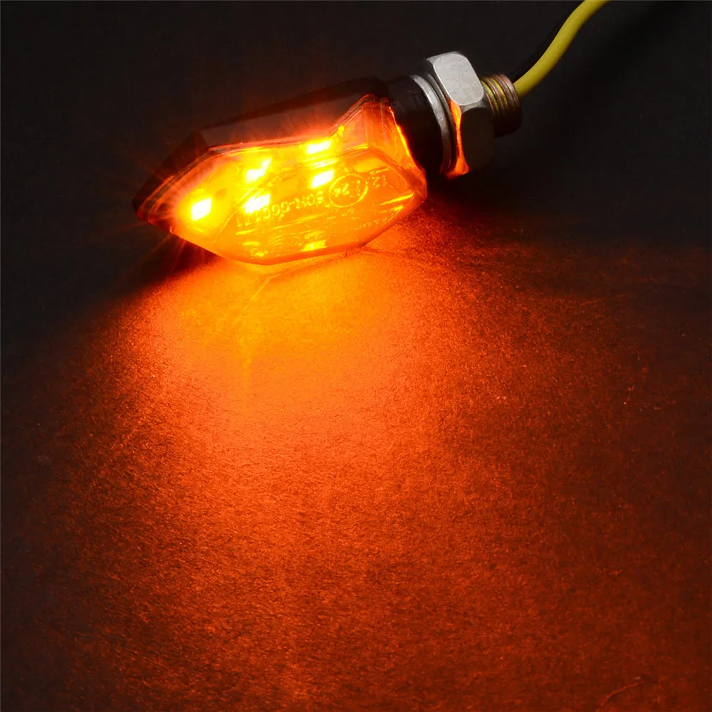 Universal Mini Motorrad Rauch Objektiv Blinker Licht 5LED 12V – Bild 3