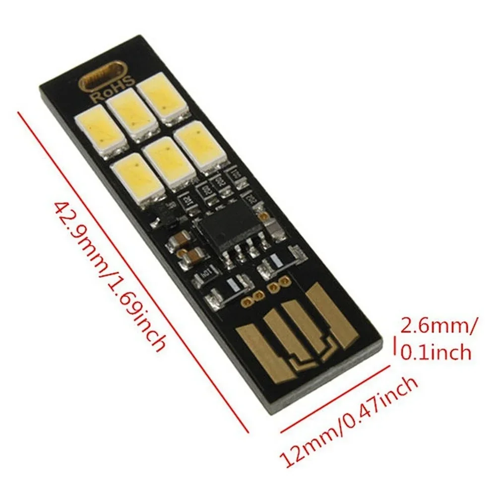 Mini USB LED Leselampe 5 V mit Touch-Dimmer, für Powerbank und Laptop – Bild 2