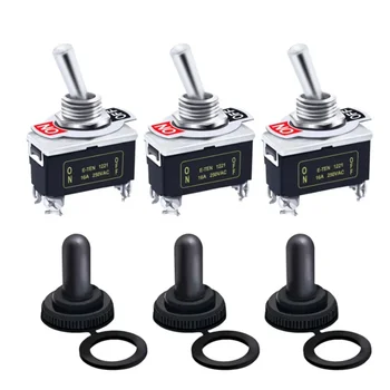 Heavy Duty Auto Boot Rocker Kippschalter 15A 250 V 2Pin SPST EIN/AUS Wippschalter mit wasserdichtem (5 Stück)