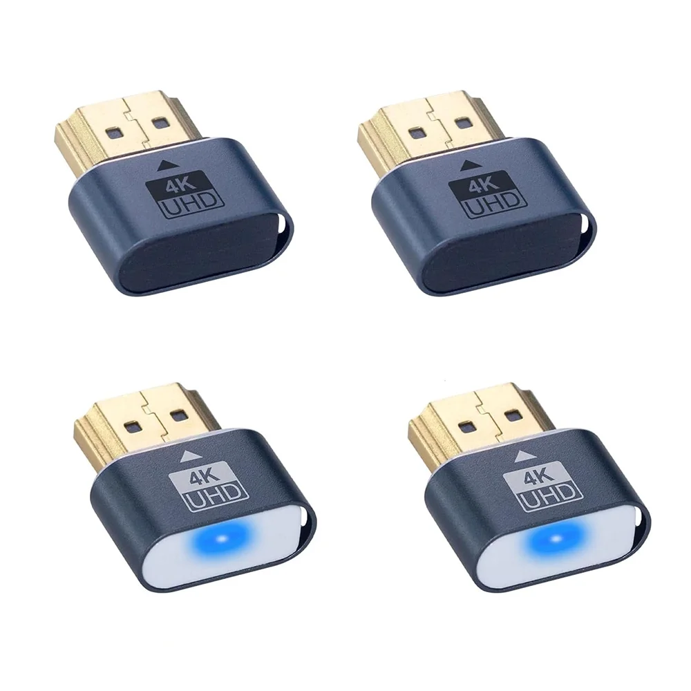 HDMI-kompatibel Dummy Stecker EDID Display Emulator Grafikkarte Adapter für BTC Bergbau 4k @ 60Hz (2 Stück)