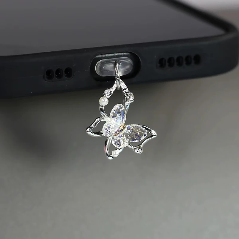 Schöne Schmetterling Telefon Staub Stecker Zubehör Dekoration Hängen – Bild 3