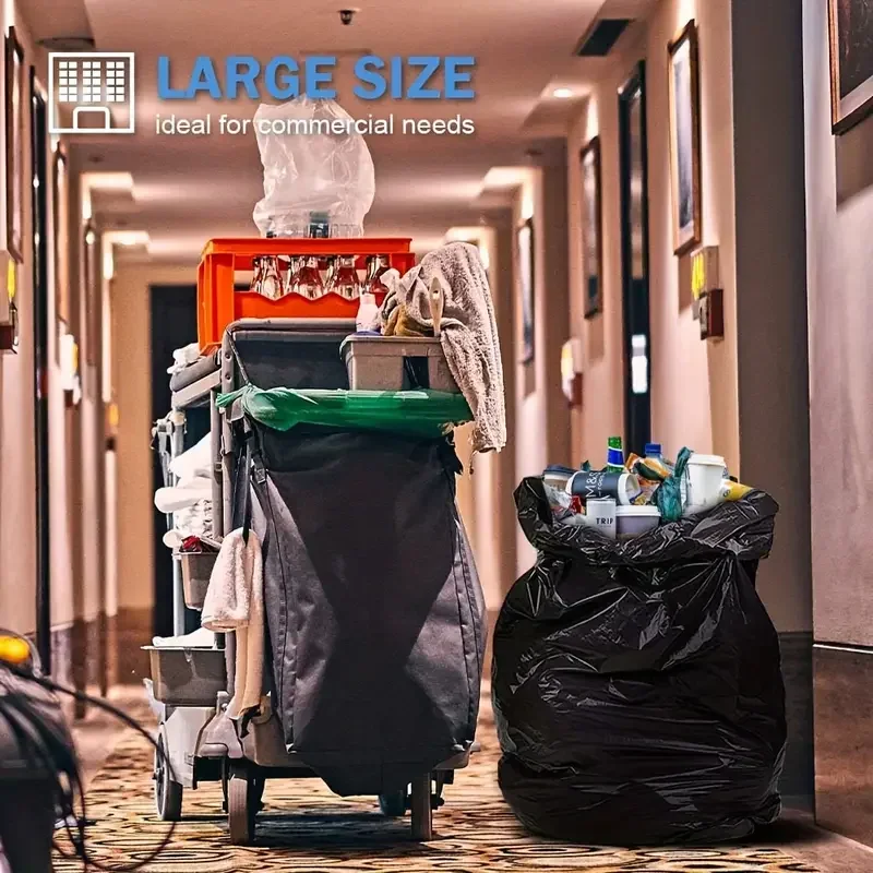 Verdickte Schwarz Große Kapazität Müll Taschen Küche Hotel Reinigung – Bild 4