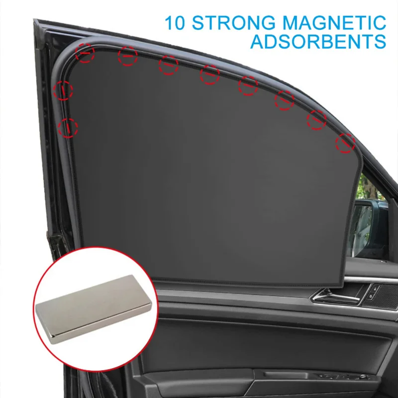 Magnetisches Auto Sonnenschutz UV-Schutz Vorhänge Sonnenschutz – Bild 3
