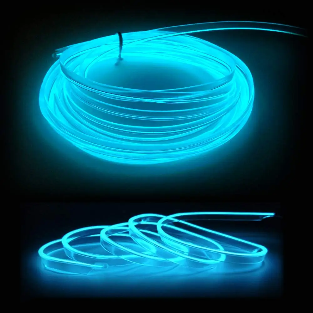 5m Auto Innenraum LED-Streifen Licht Neon El Verkabelung dekorative – Bild 3