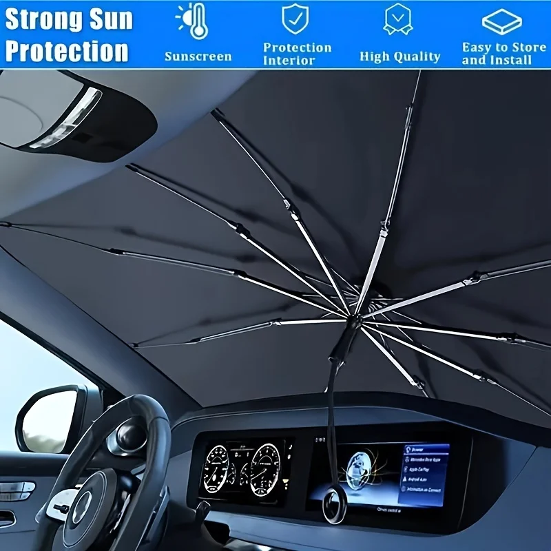 Auto-Sonnenschutz für die Frontscheibe (Schirmmodell) - Hohes – Bild 3