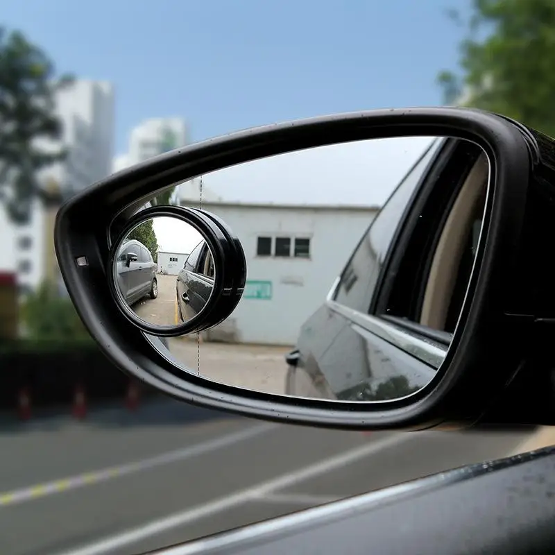 Auto blinder Fleck Rückspiegel Weitwinkel 360 ° verstellbarer kleiner runder Spiegel Rückwärts hilfs